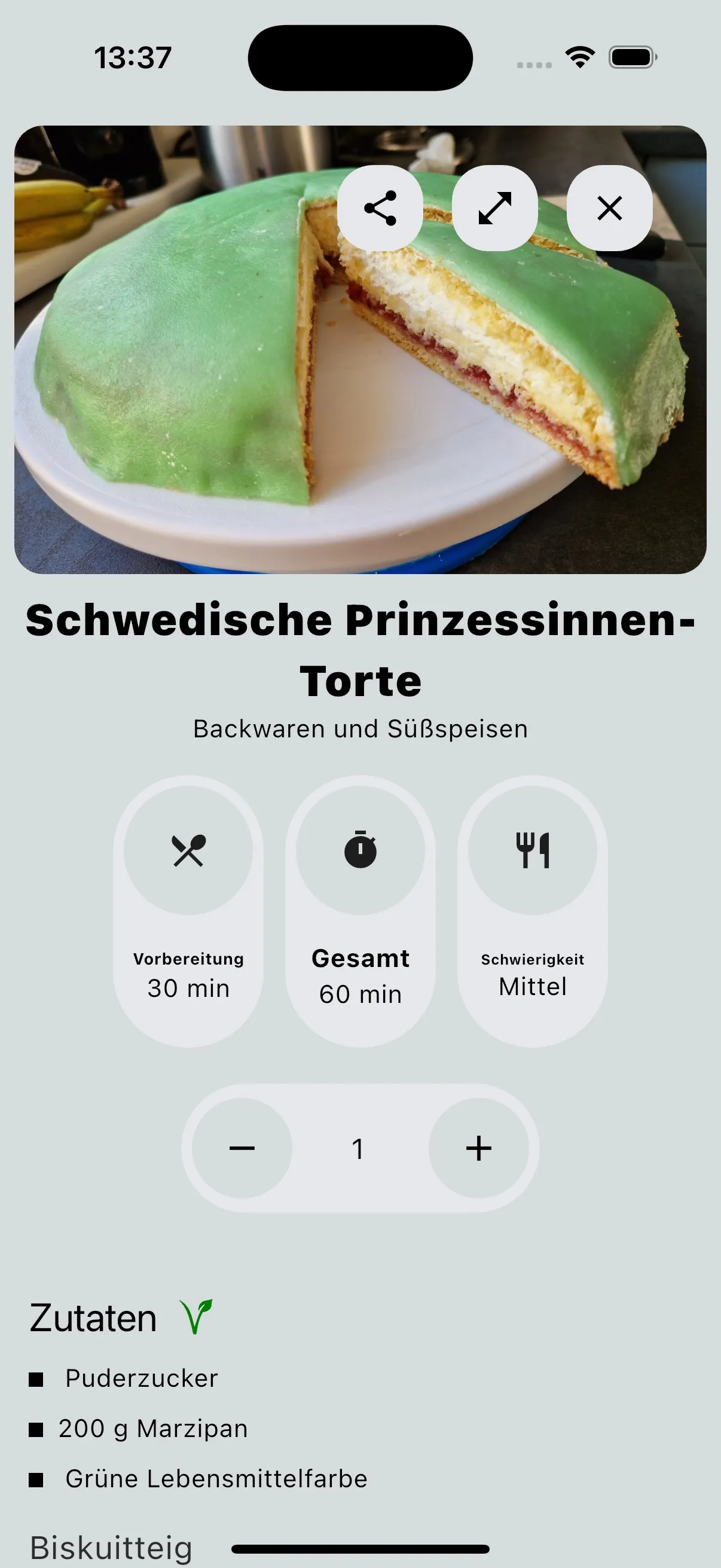 Screenshot der Startseite von Stephans Rezepte